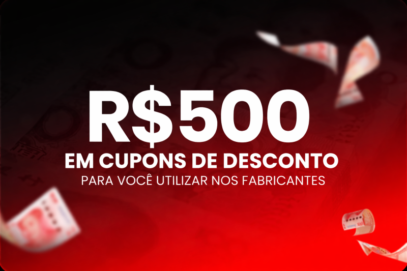R$500 em cupons de desconto
